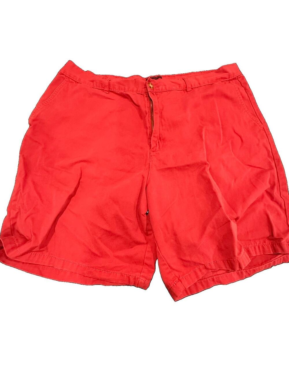 Architect Men’s Chino Shorts Red W40 Flat Front Cotton Casual Golf Preppy